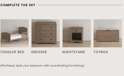 Hampton Toddler Bed, Dusty Heather