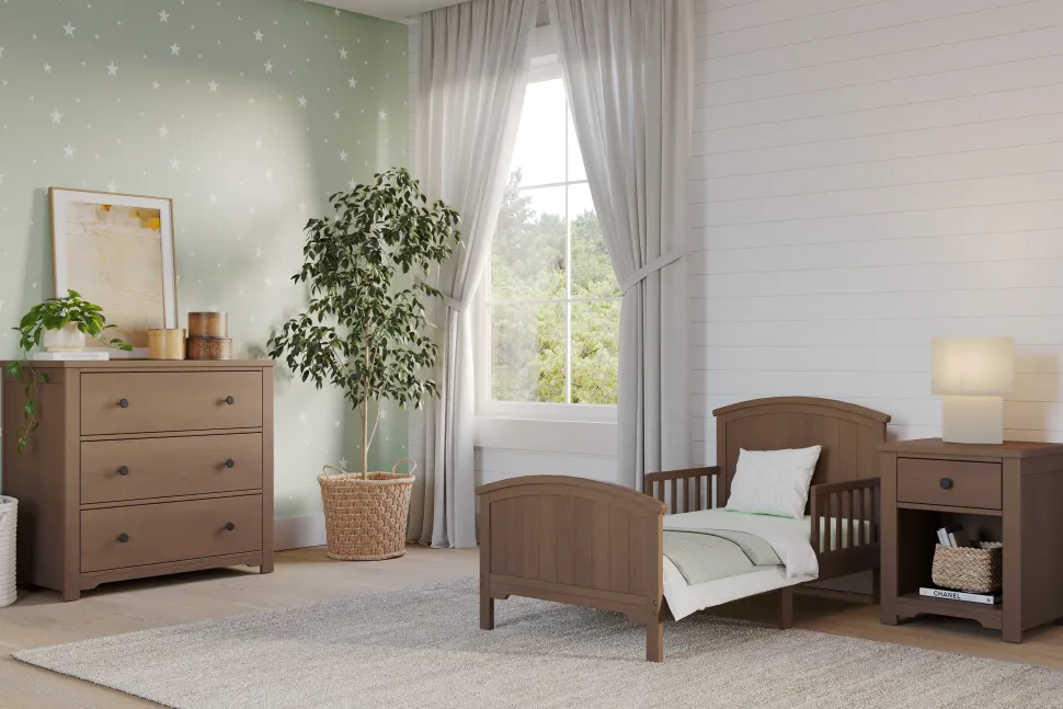 Hampton Toddler Bed, Dusty Heather