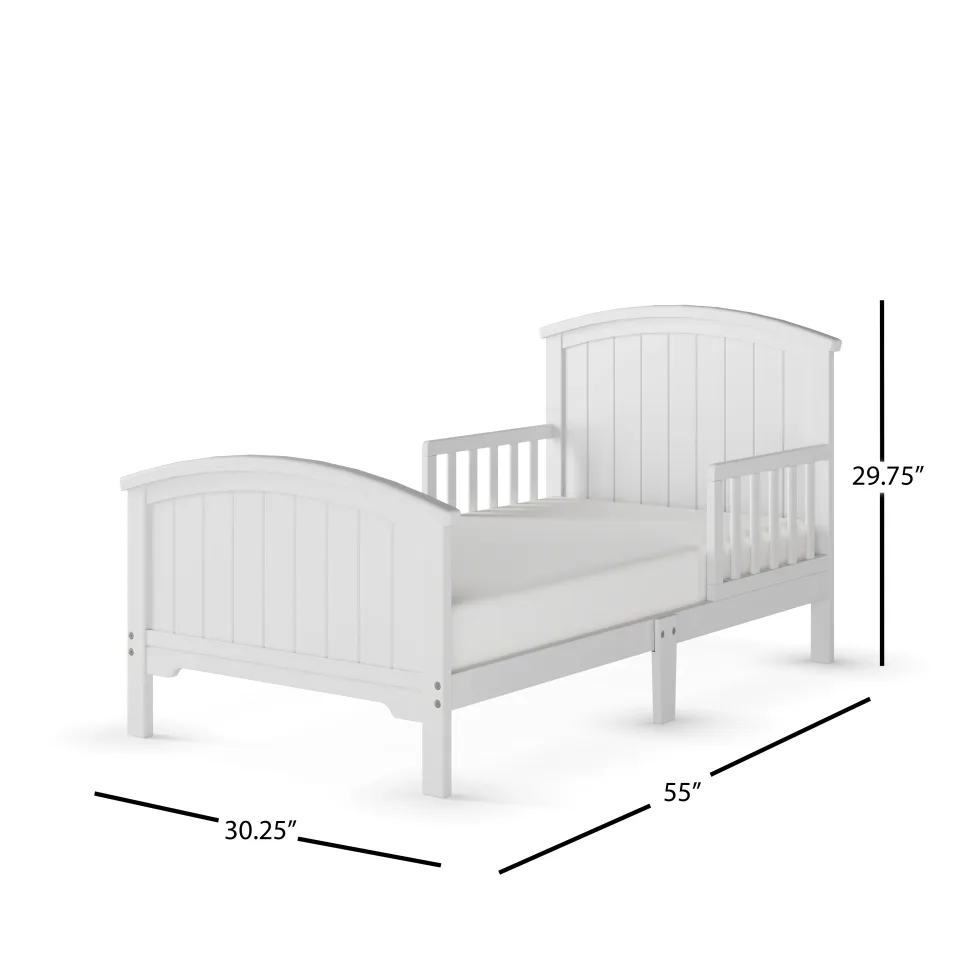 Hampton Toddler Bed, Matte White