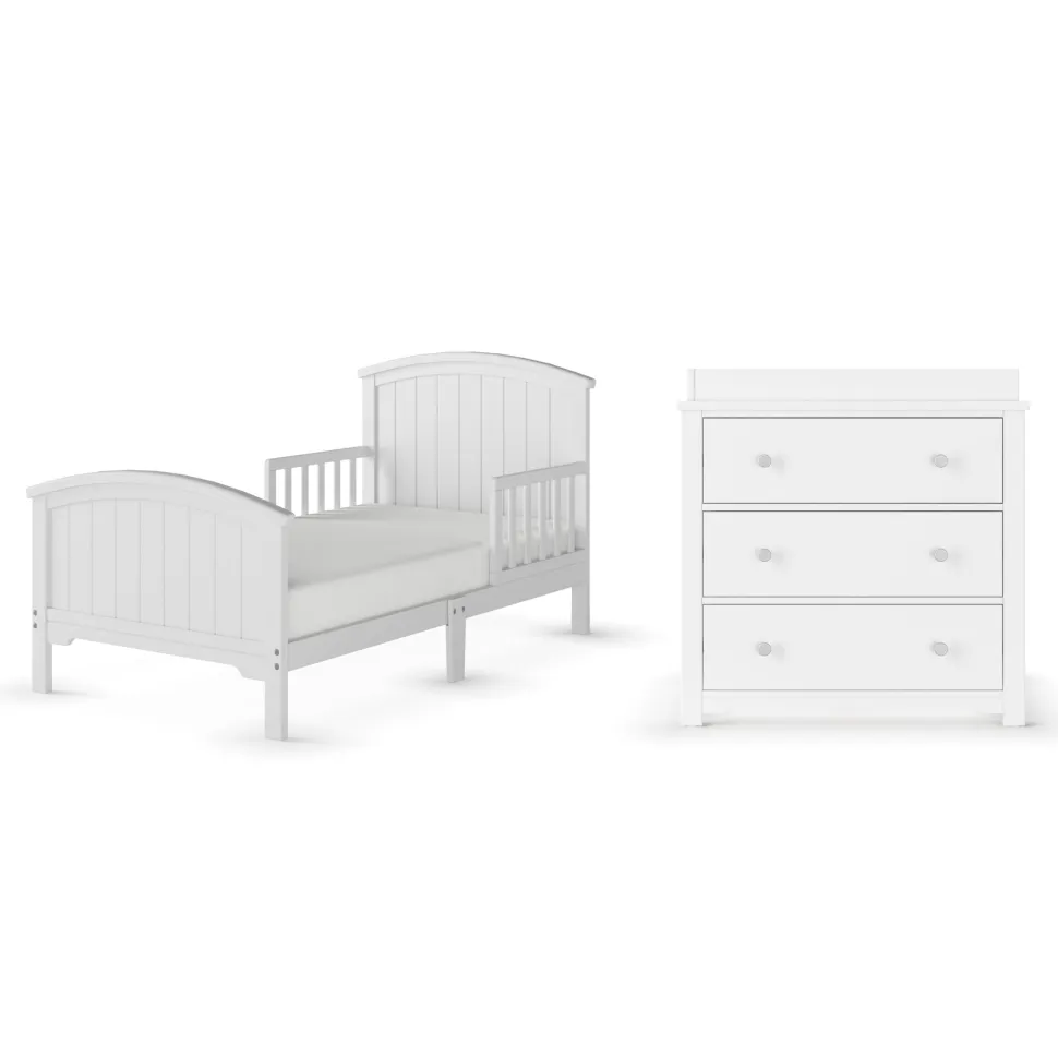 Hampton Toddler Bed, Matte White
