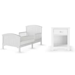 Hampton Toddler Bed, Matte White