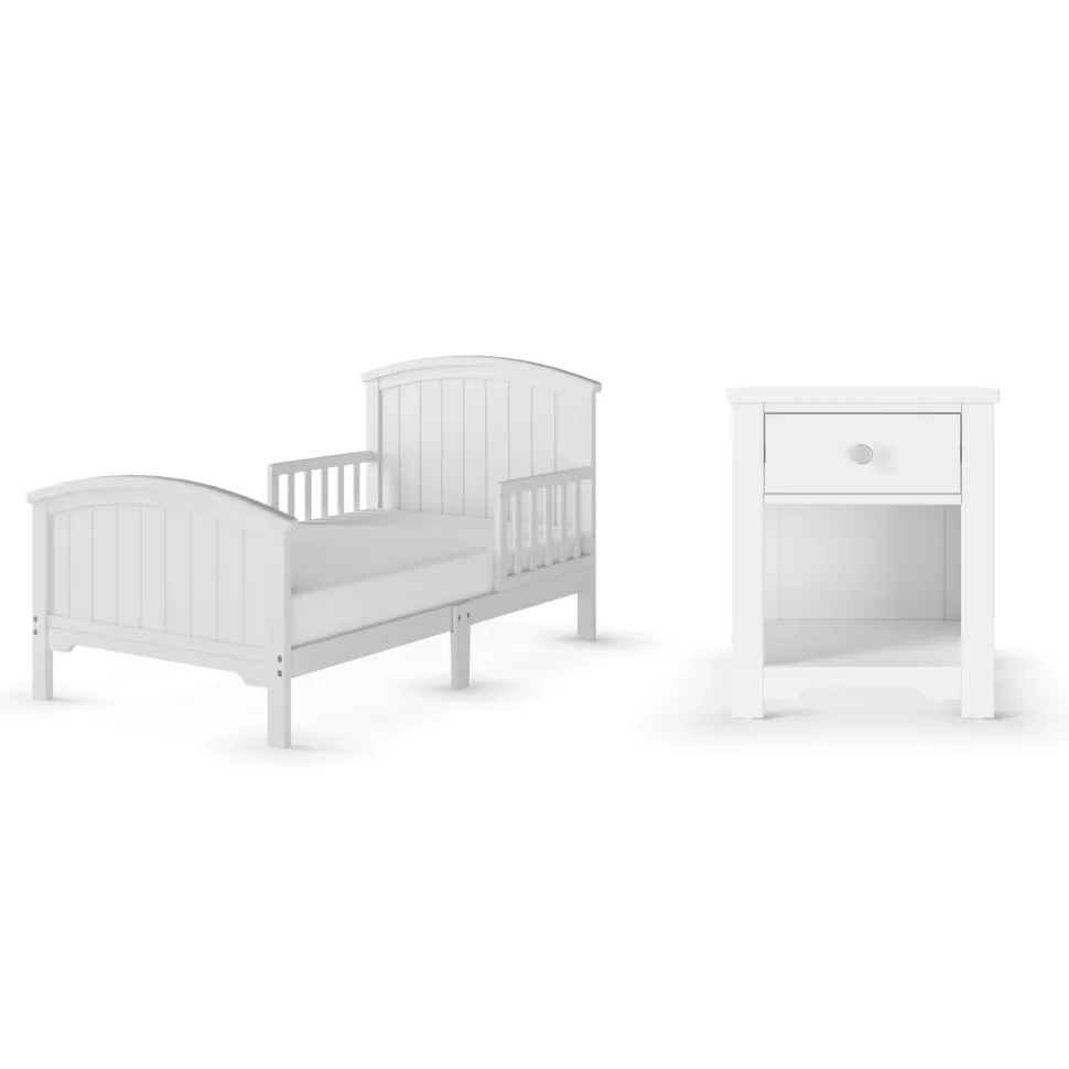 Hampton Toddler Bed, Matte White