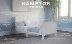 Hampton Toddler Bed, Matte White