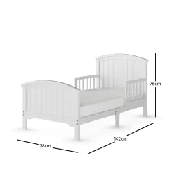 Hampton Toddler Bed, Matte White