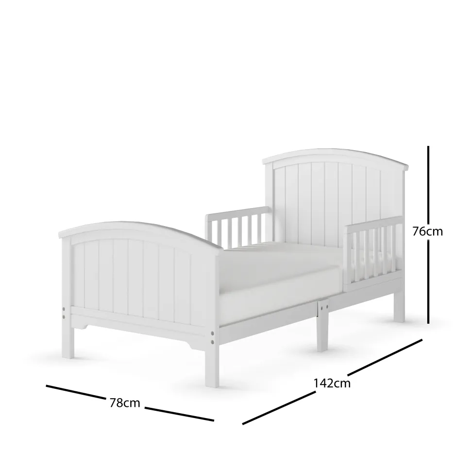 Hampton Toddler Bed, Matte White
