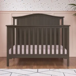 Hampton Arch Top 4-in-1 Convertible Crib, Dapper Grey