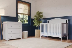 Hampton Arch Top 4-in-1 Convertible Crib, Matte White