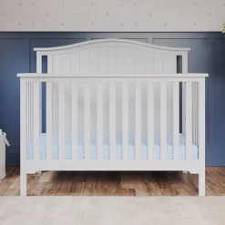 Hampton Arch Top 4-in-1 Convertible Crib, Matte White