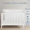 Hampton Flat Top 4-in-1 Convertible Crib, Matte White