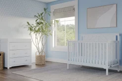 Hampton Flat Top 4-in-1 Convertible Crib, Matte White