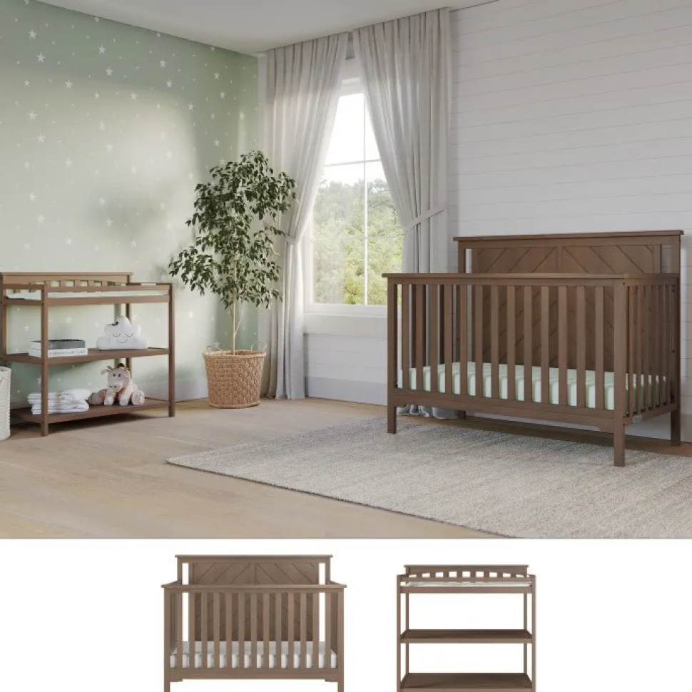 Hampton Flat Top 2-Piece Nursery Set
