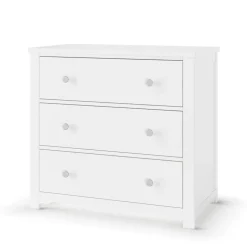 Harmony 3-Drawer Dresser with Changing Table Topper, Matte White