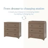 Harmony 3-Drawer Dresser with Changing Table Topper, Dusty Heather