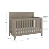 Kieran 4-in-1 Convertible Crib, Crescent Gray