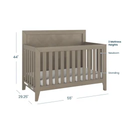 Kieran 4-in-1 Convertible Crib, Crescent Gray