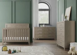 Kieran 4-in-1 Convertible Crib, Crescent Gray