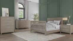 Kieran 4-in-1 Convertible Crib, Crescent Gray