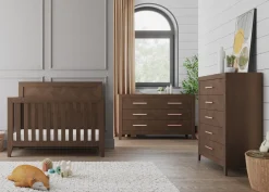 Kieran 4-in-1 Convertible Crib, Toasted Chestnut