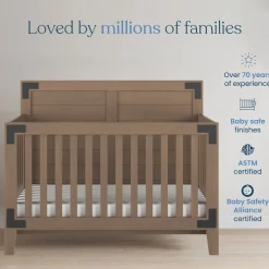 Lucas 4-in-1 Convertible Crib, Dusty Heather