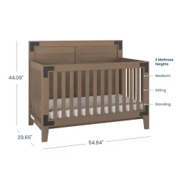 Lucas 4-in-1 Convertible Crib, Dusty Heather