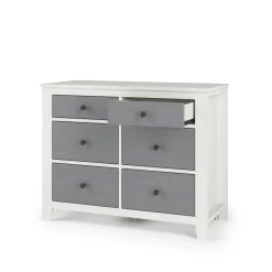 Ocean Grove Double Dresser, White/Gray