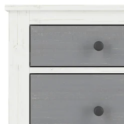 Ocean Grove Double Dresser, White/Gray