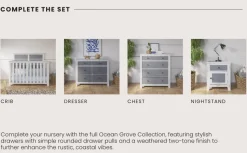 Ocean Grove Double Dresser, White/Gray
