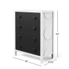Orbit 4 Drawer Chest, Ebony/Matte White