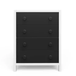 Orbit 4 Drawer Chest, Ebony/Matte White