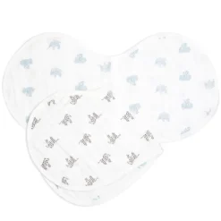 organic cotton muslin burpy bibs 2 pack