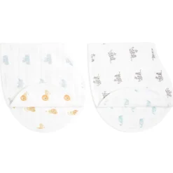 organic cotton muslin burpy bibs 2 pack