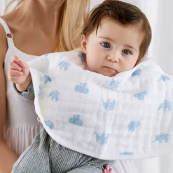 organic cotton muslin burpy bibs 2 pack