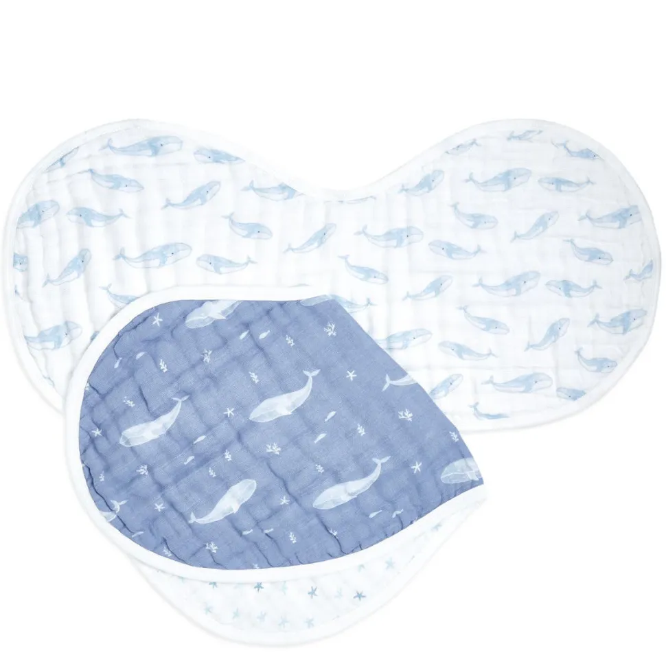 organic cotton muslin burpy bibs 2 pack
