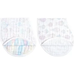 organic cotton muslin burpy bibs 2 pack