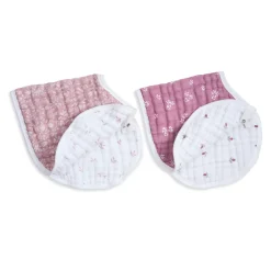 organic cotton muslin burpy bibs 2 pack