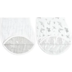 organic cotton muslin burpy bibs 2 pack