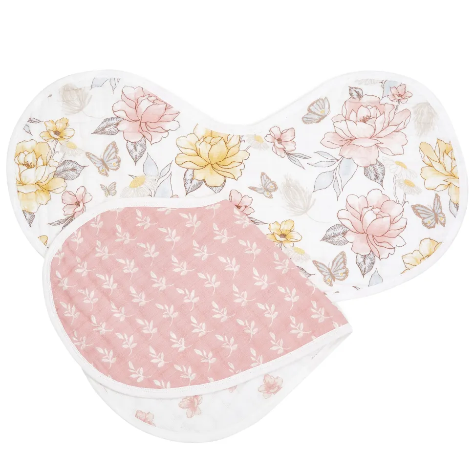 organic cotton muslin burpy bibs 2 pack