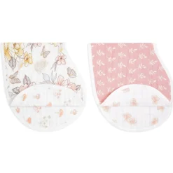 organic cotton muslin burpy bibs 2 pack