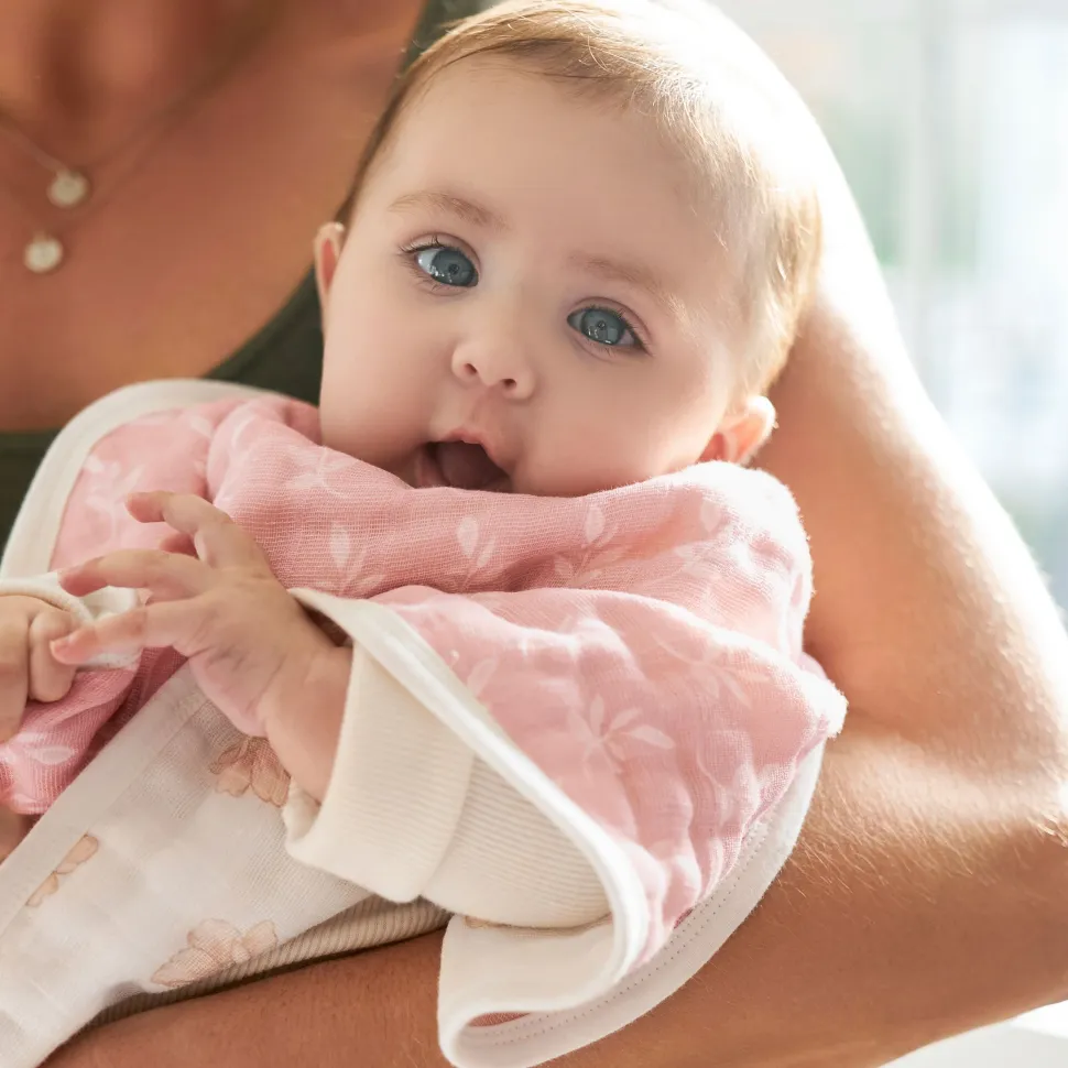 organic cotton muslin burpy bibs 2 pack