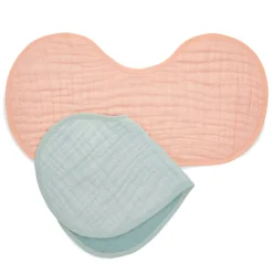organic cotton muslin burpy bibs 2 pack