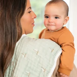 organic cotton muslin burpy bibs 2 pack