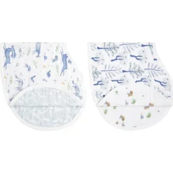 organic cotton muslin burpy bibs 2 pack