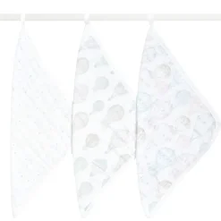 organic cotton muslin oversized washcloths 3 pack