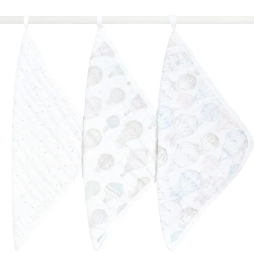 organic cotton muslin oversized washcloths 3 pack
