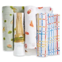 organic cotton muslin swaddle blanket 4 pack