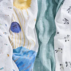 organic cotton muslin swaddle blanket 4 pack