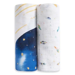 organic cotton muslin swaddle blanket 2 pack