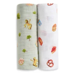 organic cotton muslin swaddle blanket 2 pack