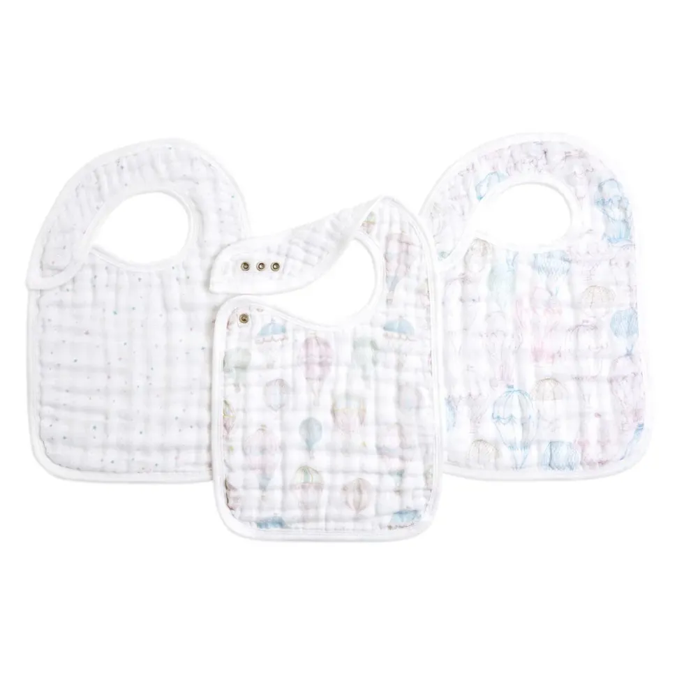 organic cotton snap bibs 3 pack