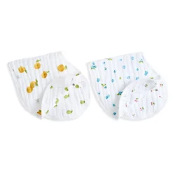organic cotton muslin burpy bibs 2 pack
